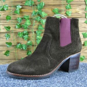 Sperry Top-Sider Women 6.5 Brown Suede Chelsea Ankle Boots Casual Comfort